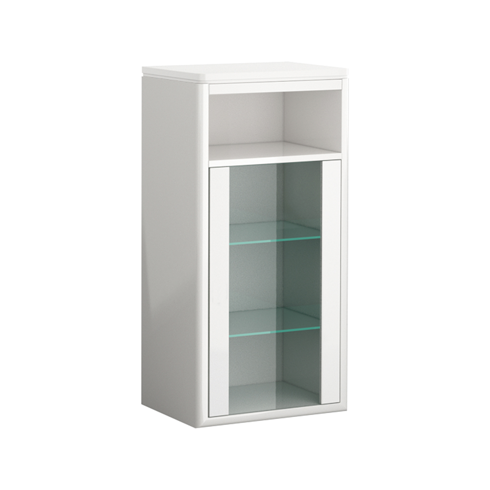 Sidoskåp DuoBad Vilan med Klarglasdörr