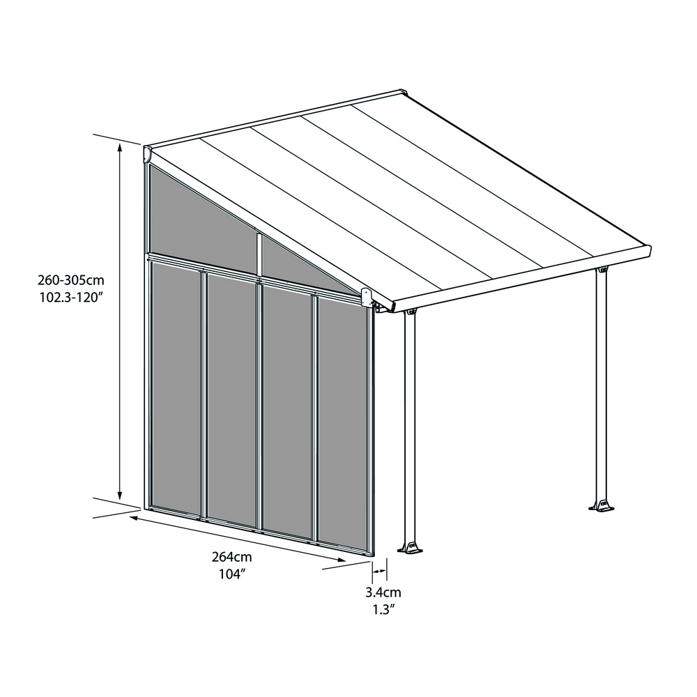 Sidovägg Canopia by Palram till Feria