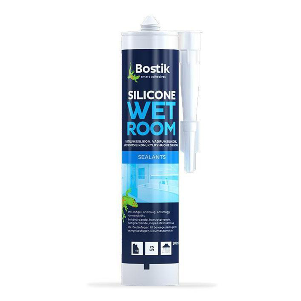 Silikonfogmassa Bostik Silicone Wetroom Mellangrå