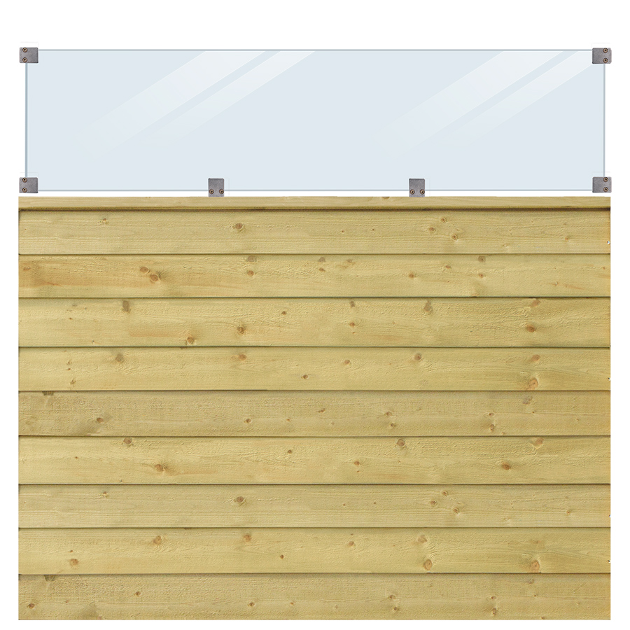 Skärm PLUS Klink med Glas 174x163