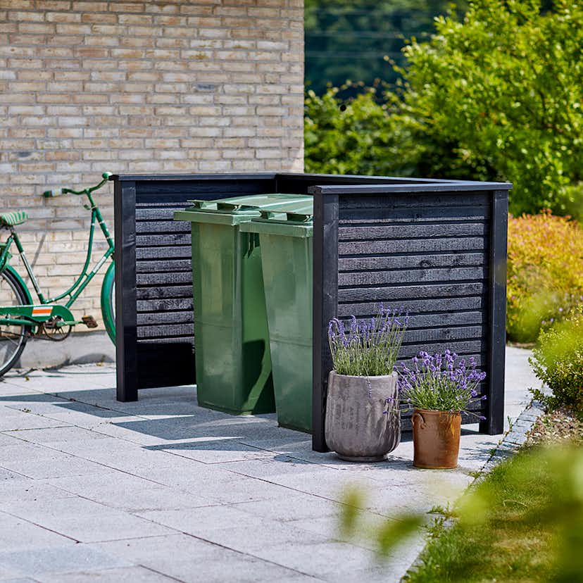 Skärm PLUS Plank Avfallsskjul Grundmålad Svart