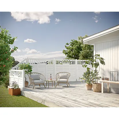 Skärm Rosmarin Vit 2 Jabo 3575 Bygghemma.se