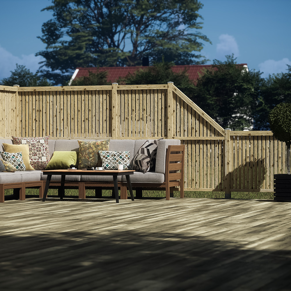 Skärm Jabo Vertikal 6 Tryckimpregnerad Gran 81,5x159 cm FSC (B)