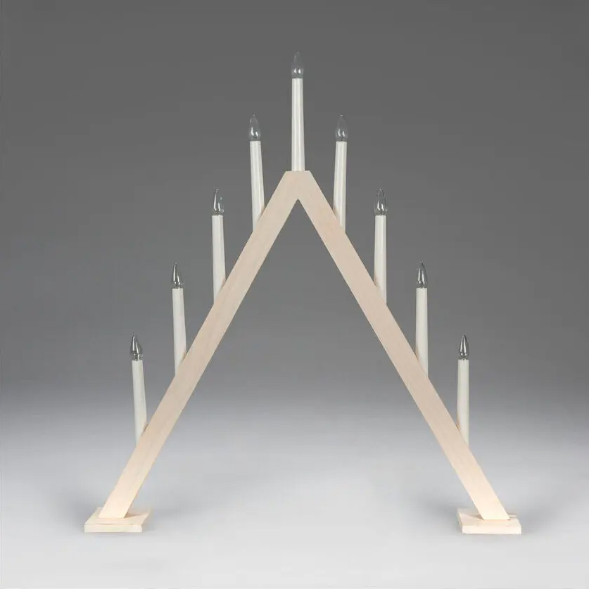 Adventsljusstake Gnosjö Konstsmide 3940 Träljusstake 9 Ljus