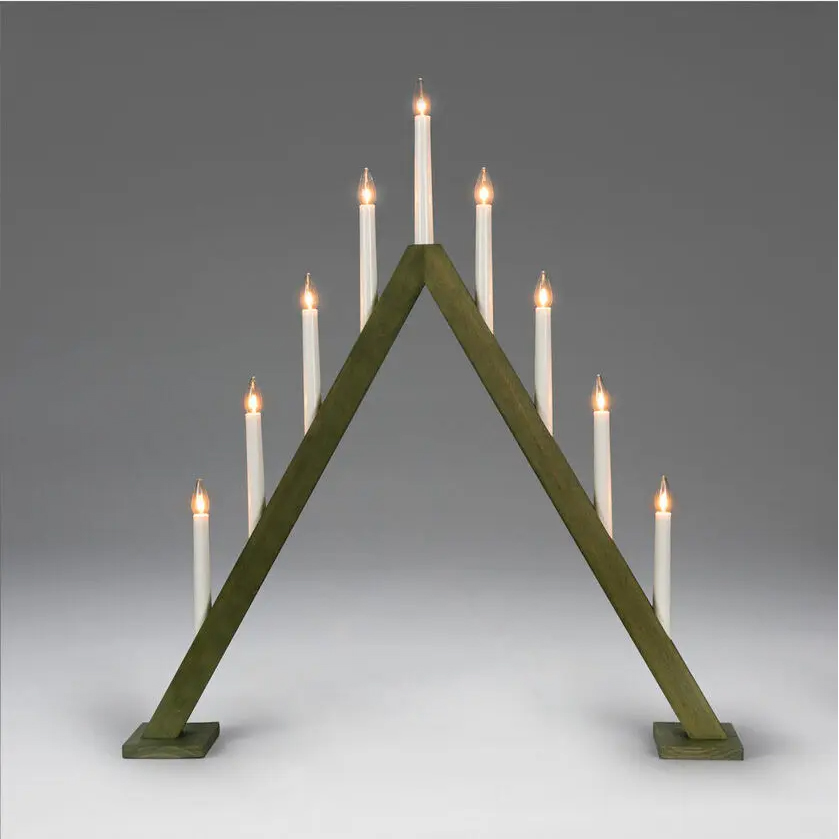 Adventsljusstake Gnosjö Konstsmide 3940 Träljusstake 9 Ljus