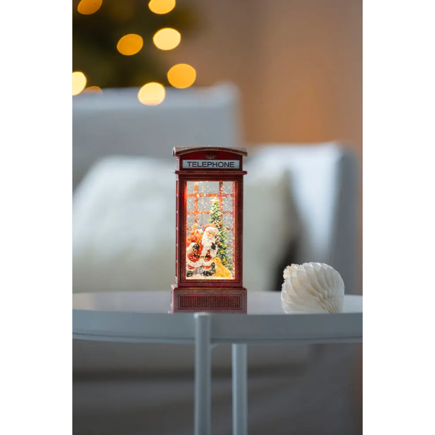 Snöglob Gnosjö Konstsmide Vattenfylld minilykta Telefonkiosk LED