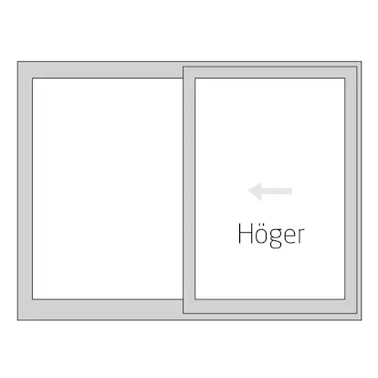 Skjutdörr NorDan NTech Aluminium 2-Delad BxH: 250x210 cm- SDA 25X21