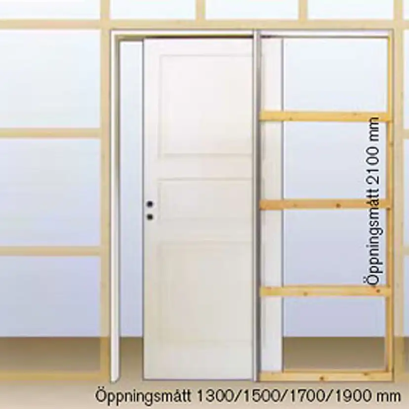 Skjutdörrskarm Br. Johansson Vit
