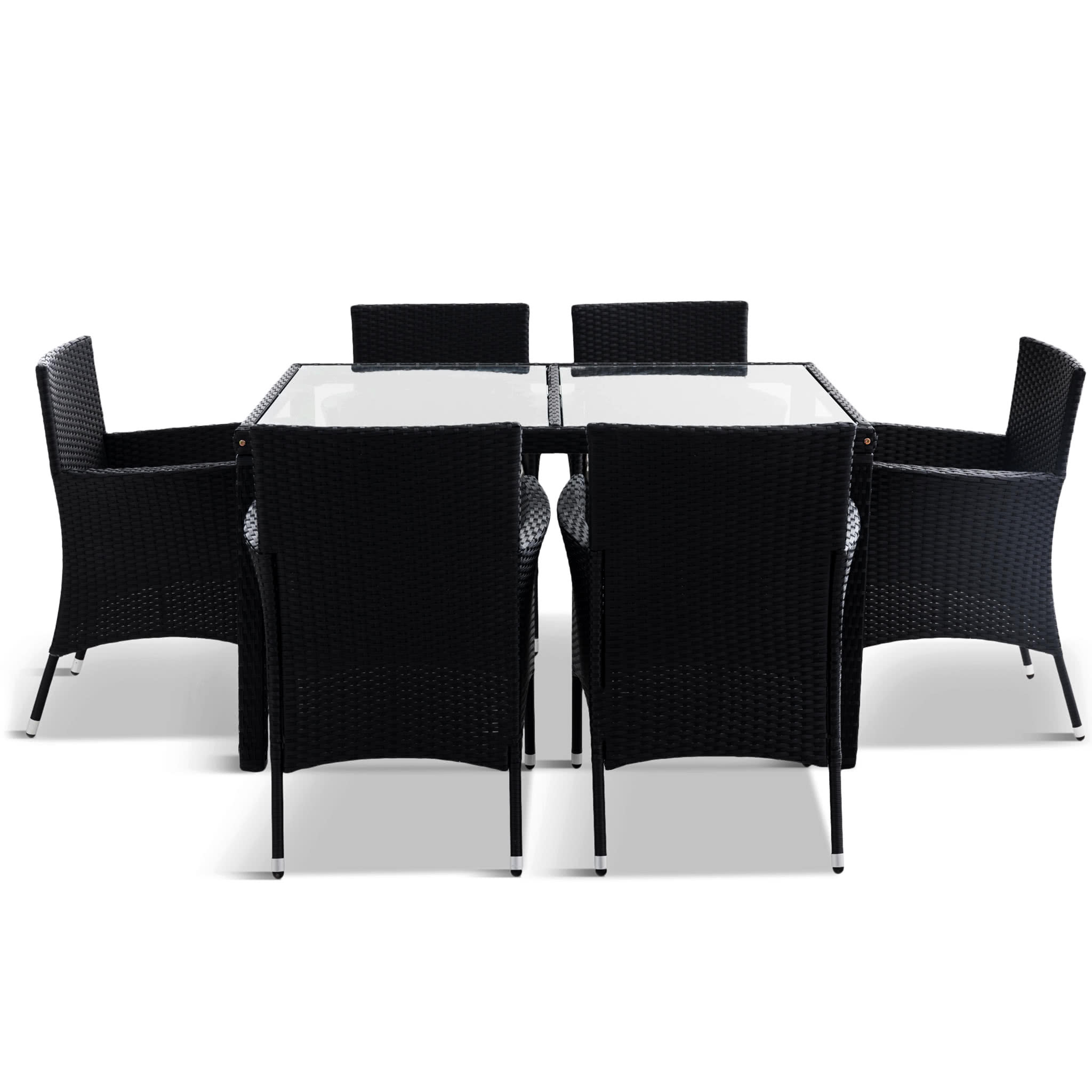 Matgrupp Lyfco Bord 130x90 cm med 6 Stolar Inklusive Dynor