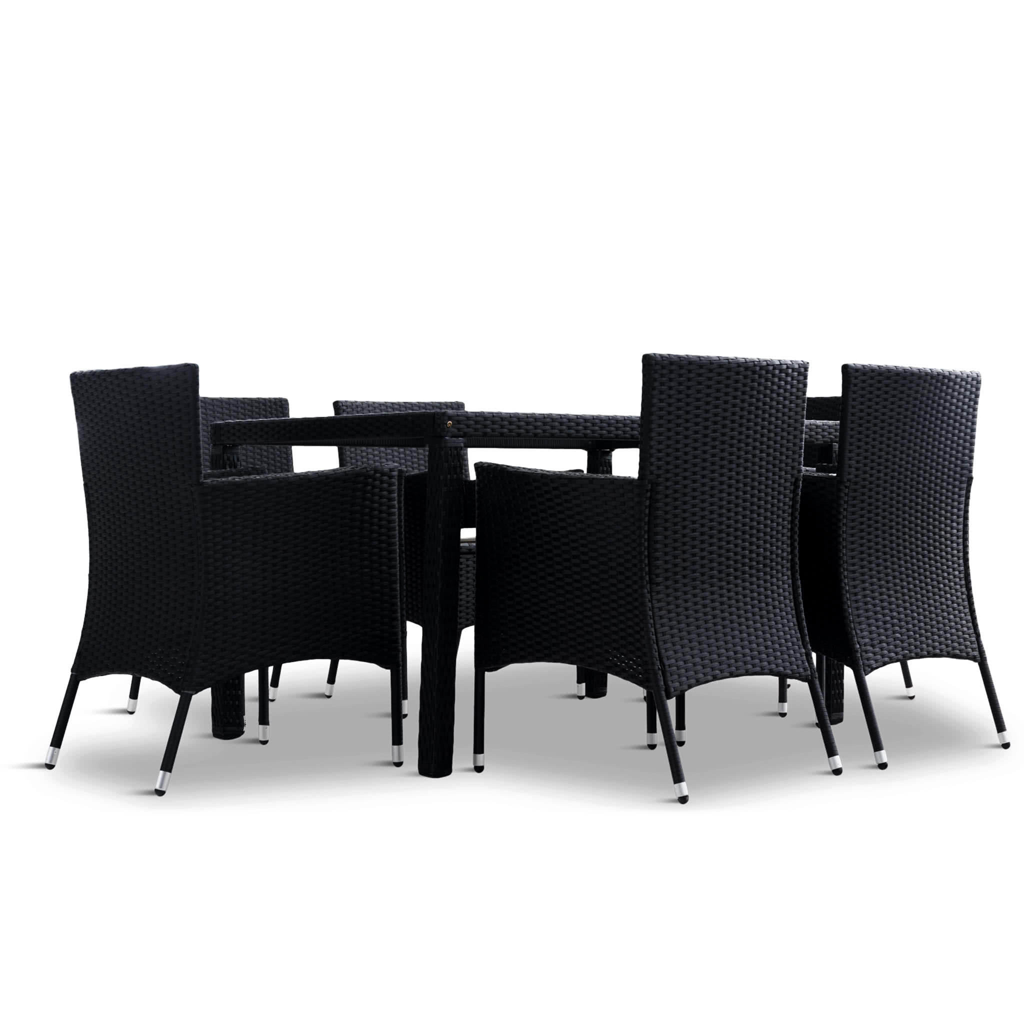 Matgrupp Lyfco Bord 130x90 cm med 6 Stolar Inklusive Dynor