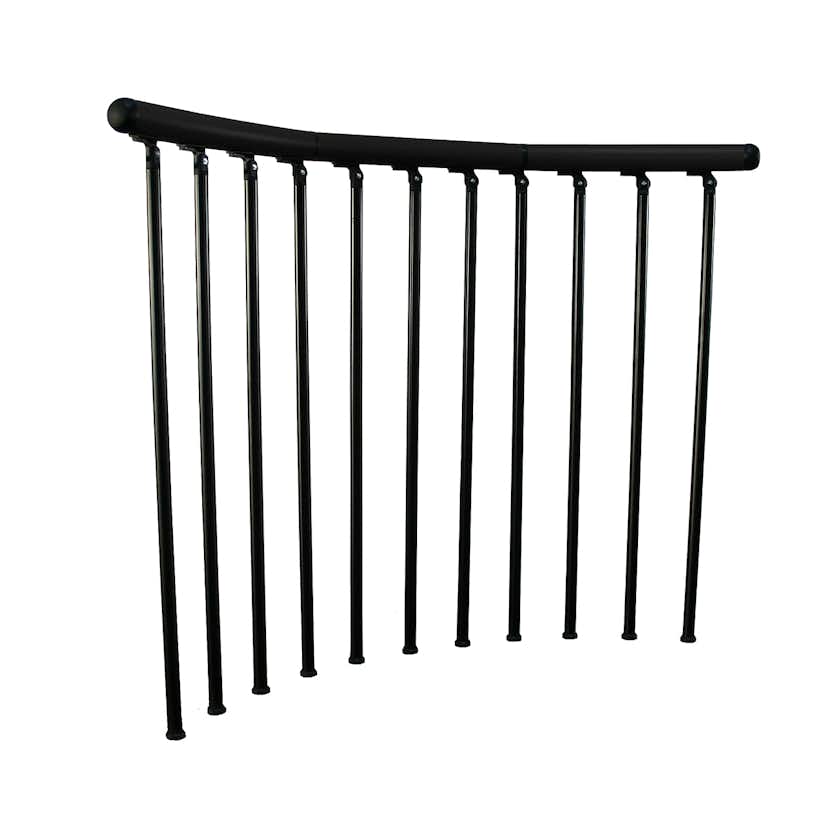 Skyddsräcke Byggera Euro Design/Paris Svart Runt