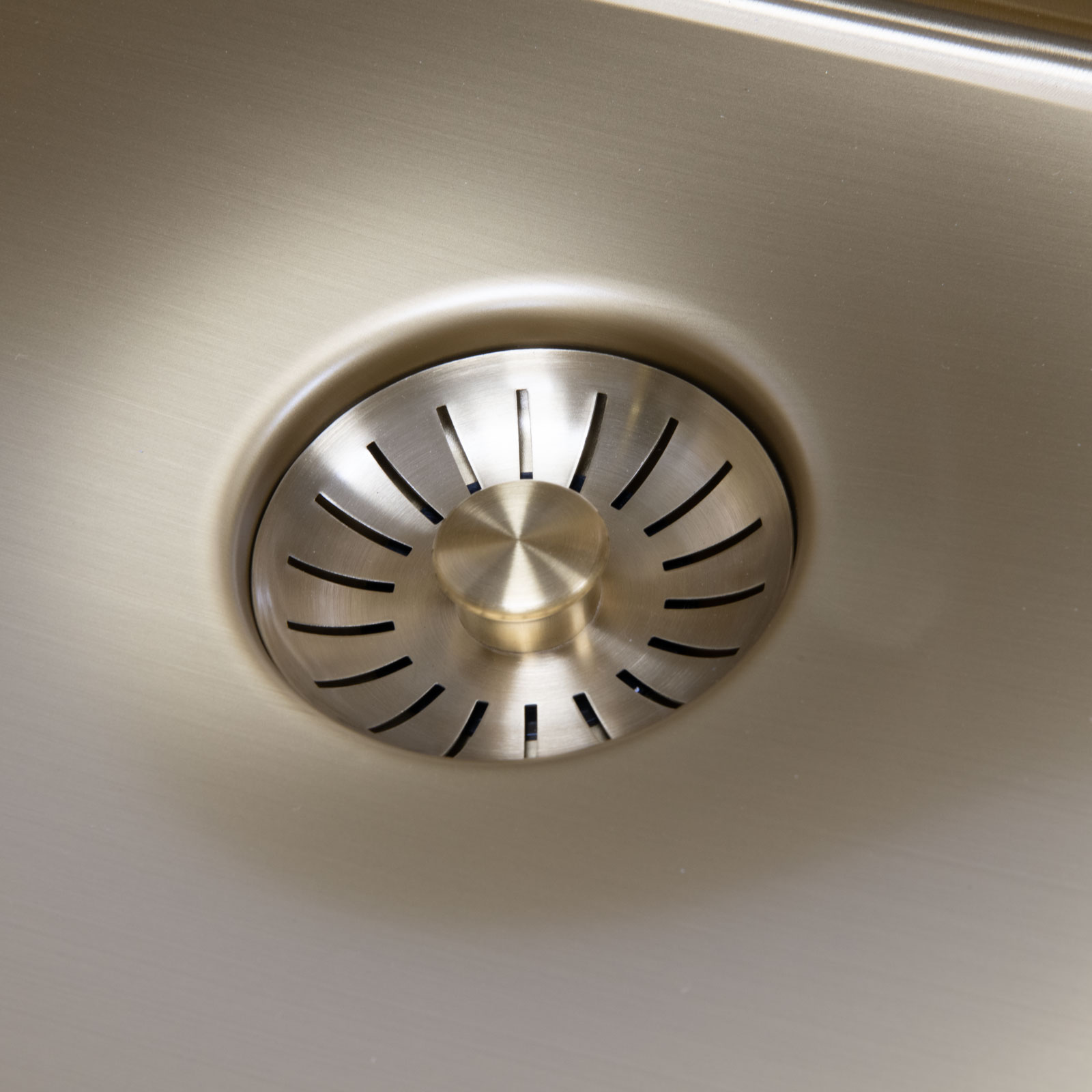 Enkelvask Strand Stainless SOLID med clips PVD Gold