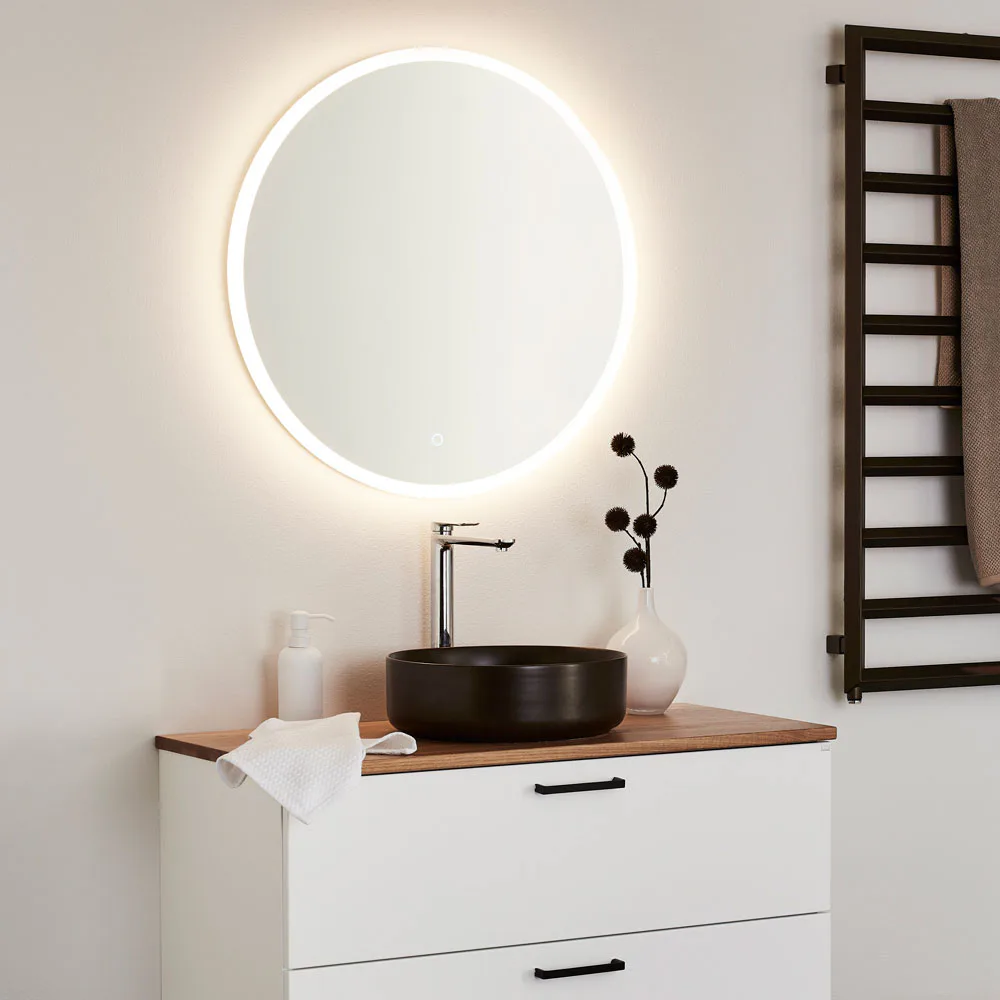 Spegel Hafa Store Rund LED