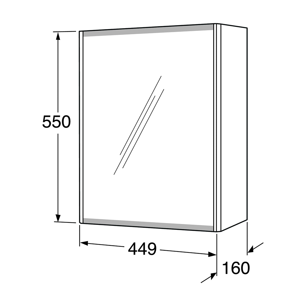 Spegelskåp Gustavsberg Graphic 45 cm