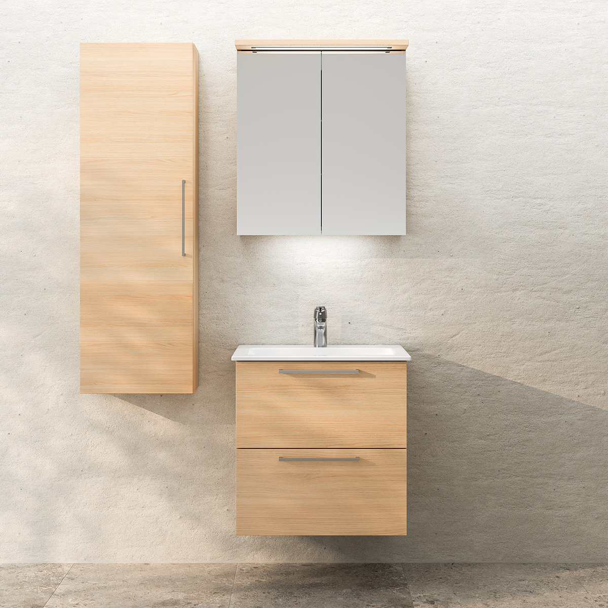 Spegelskåp Temal Highlight med LED-Belysning 2 Dörrar