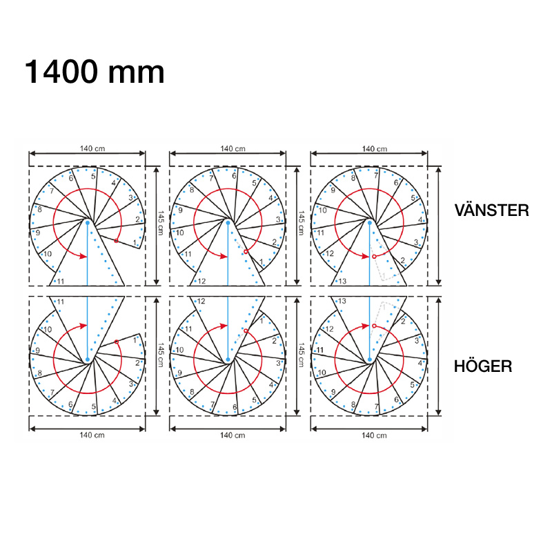 Spiraltrappa Byggera Euro Design Svart