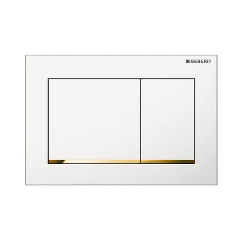 Spolknapp Geberit Omega 30 Vit/Guld