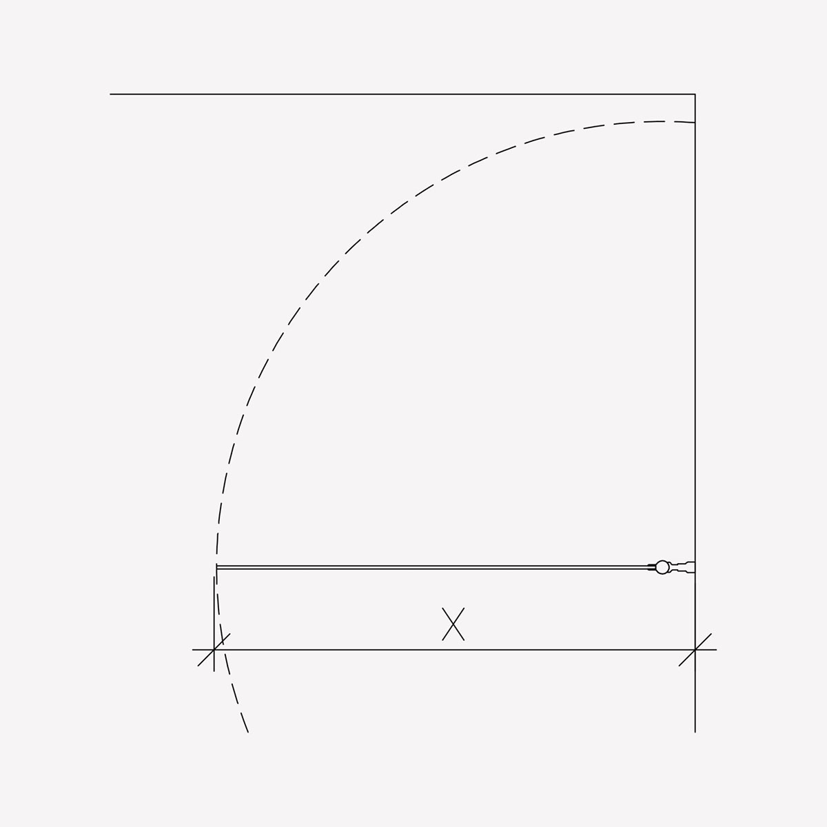 Duschvägg Invitrea Prime PH2 med Glasrengöring