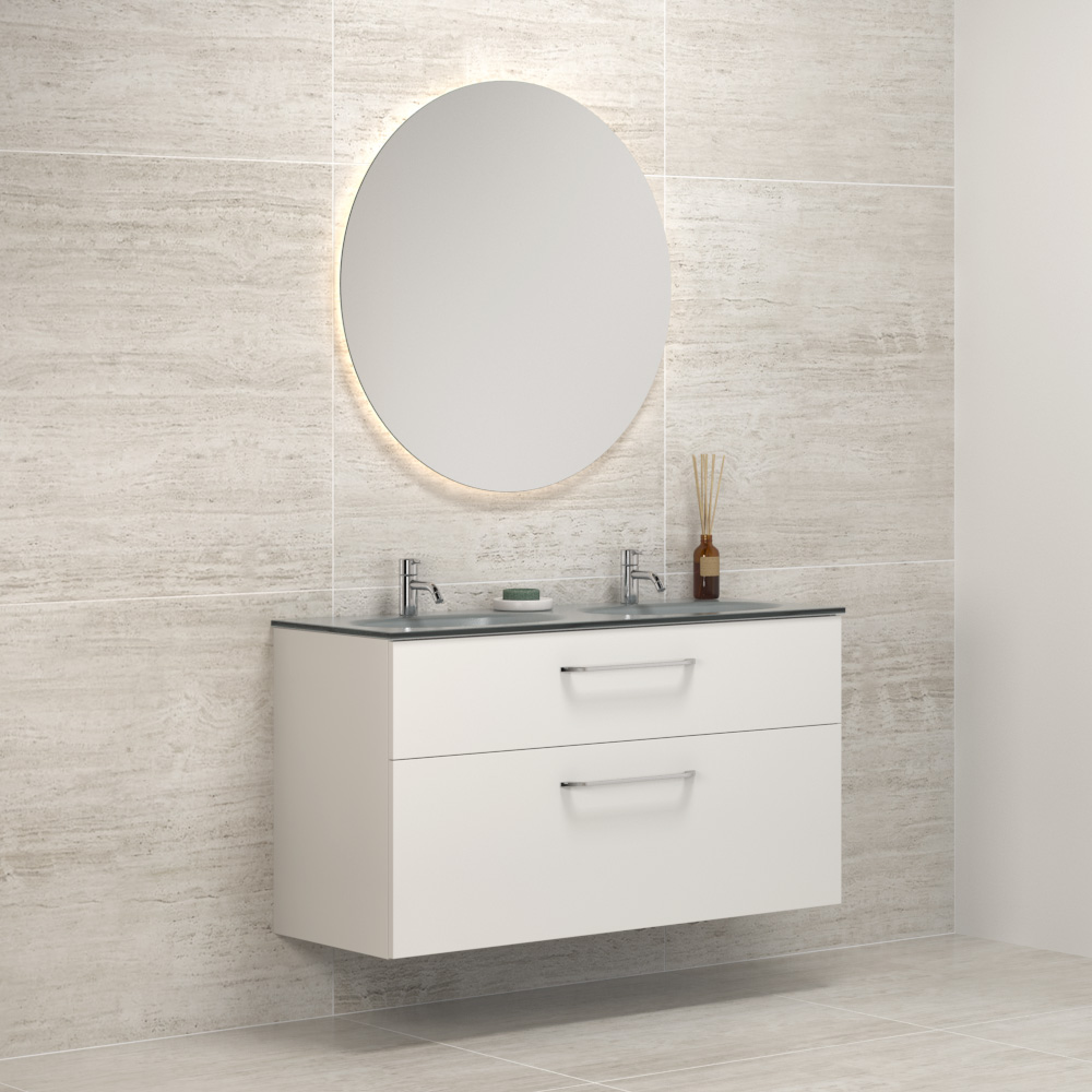 Badrumspaket Dansani Largo Dubbel med Spegel