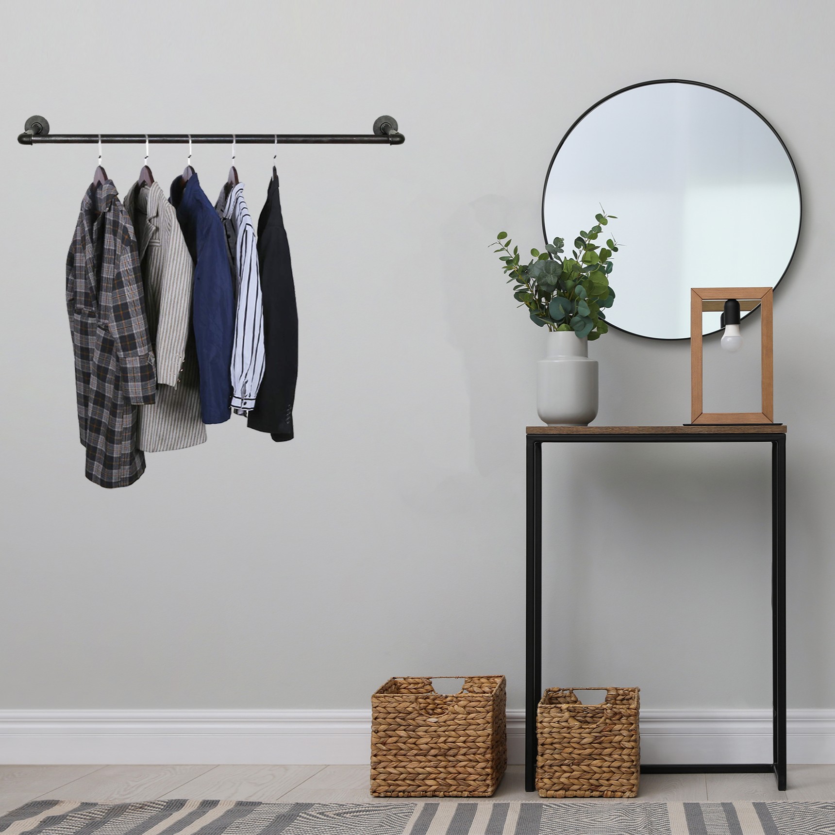 Klädstång Simple Racks Brooklyn Väggmonterad 60,5 cm