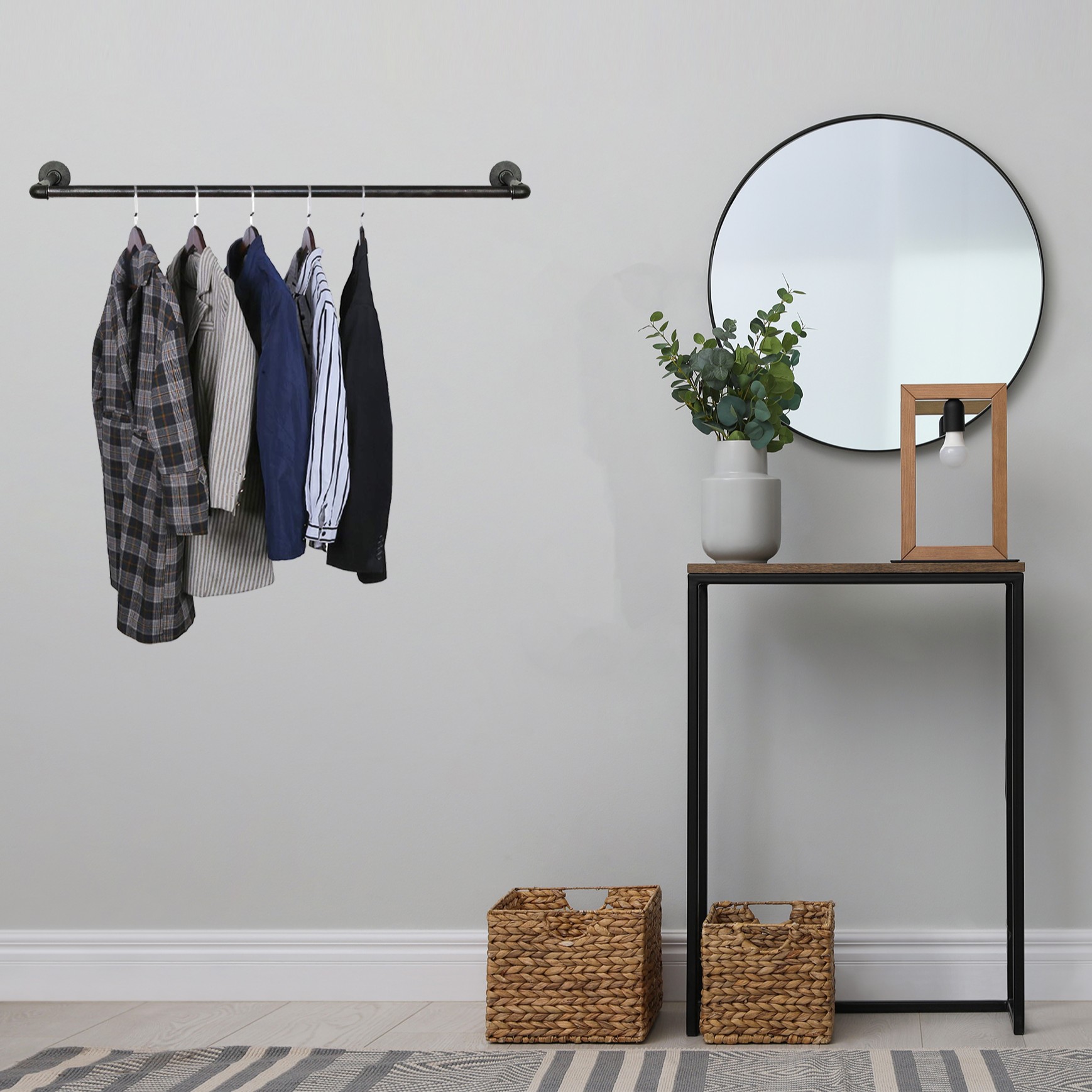 Klädstång Simple Racks Brooklyn Väggmonterad 60,5 cm