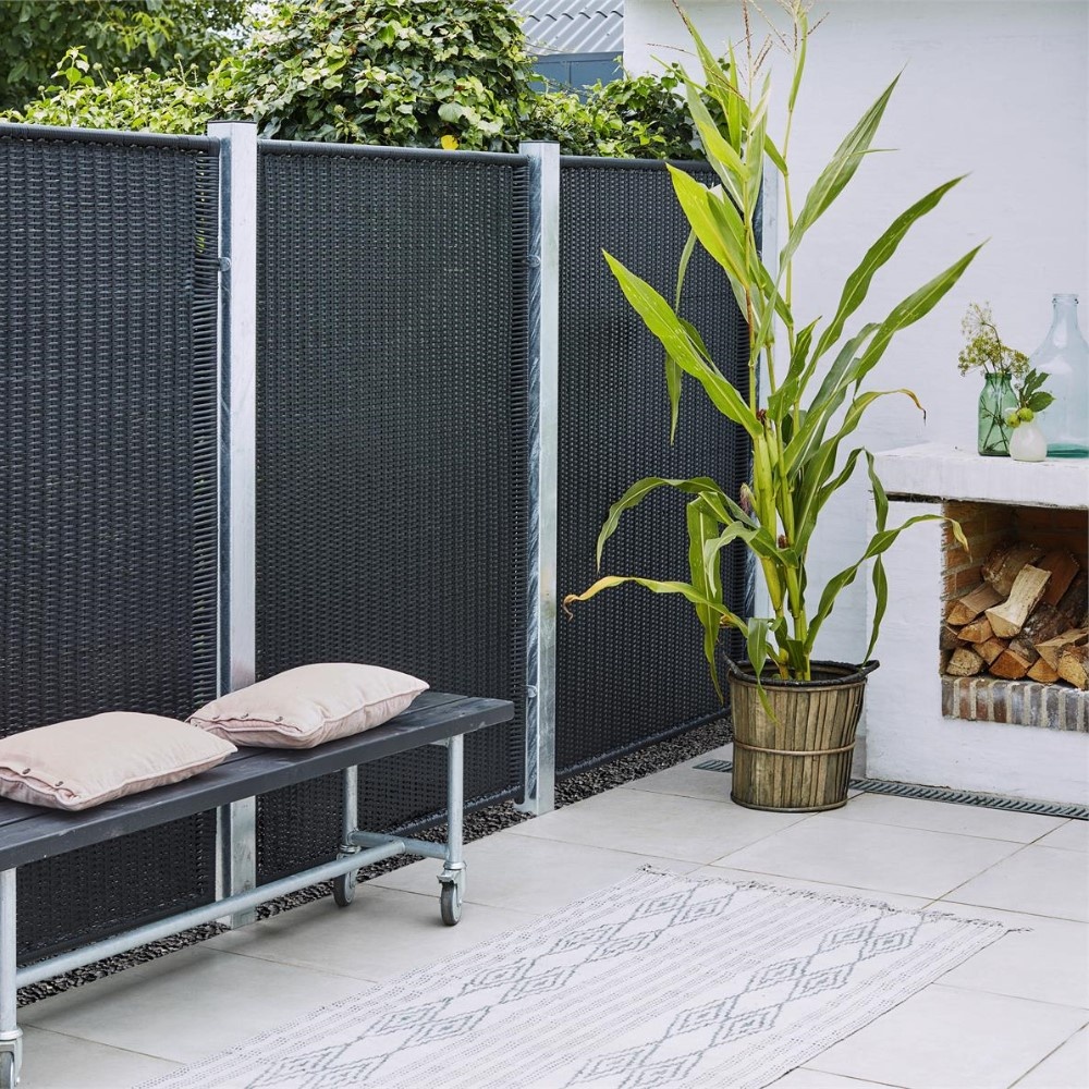 Stålstolpe 8x8x268 cm - till nedgrävning - inkl. 1 st. stolphatt