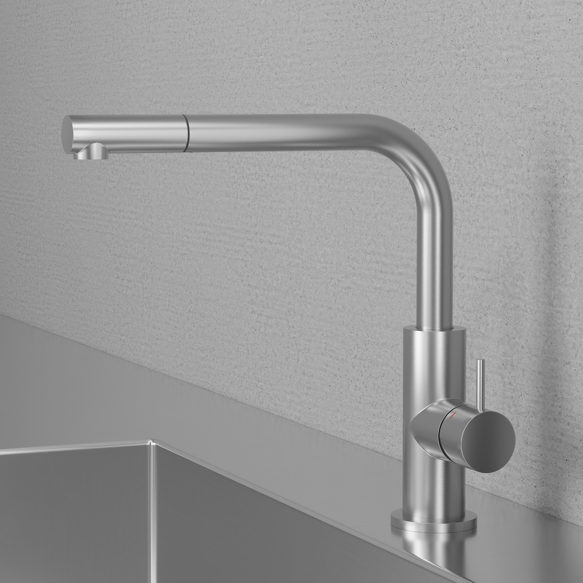 Köksblandare Scandtap Steel Accent 90