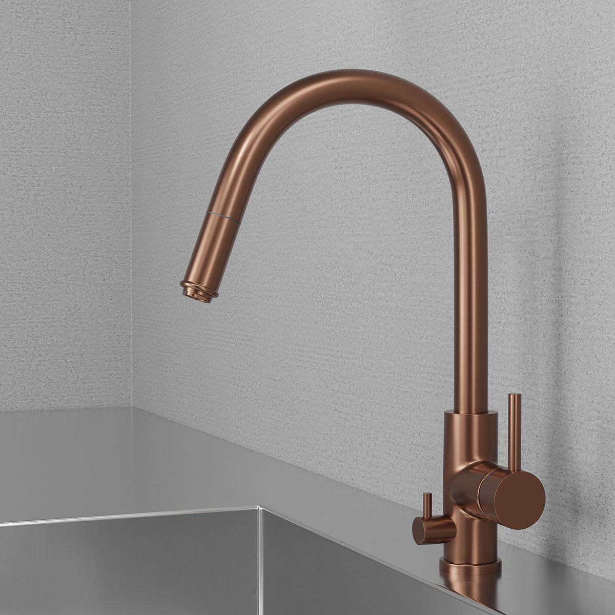 Köksblandare Scandtap Steel Access med Utdragbar Pip