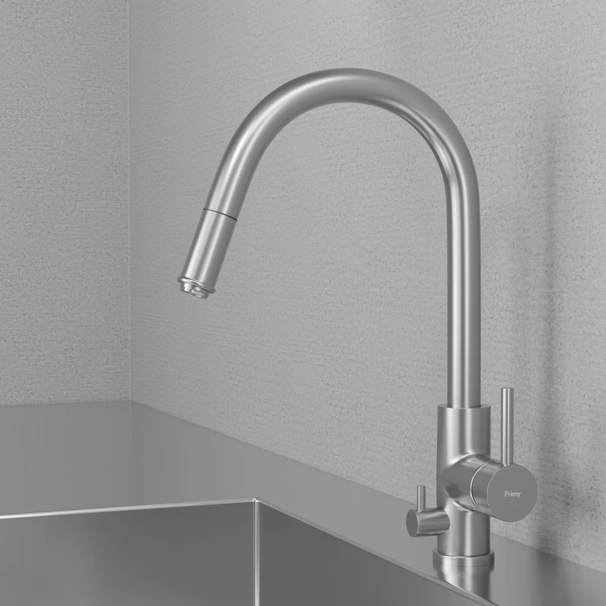 Köksblandare Scandtap Steel Access med Utdragbar Pip