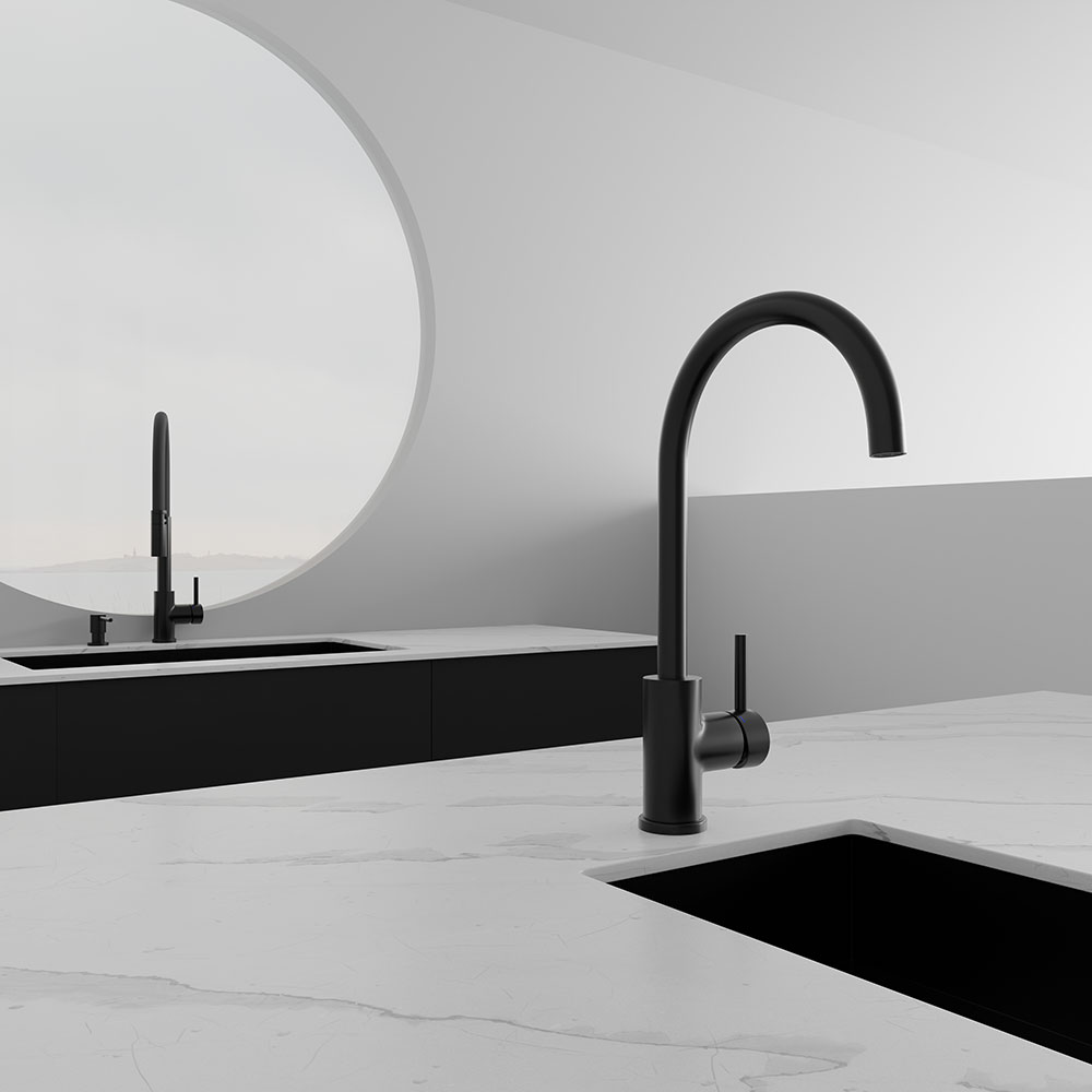 Köksblandare Scandtap Steel Curve Rostfritt Stål