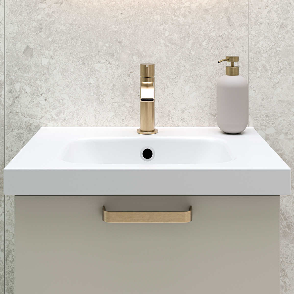 Tvättställsskåp Temal Stella med Tvättställ och 2 lådor