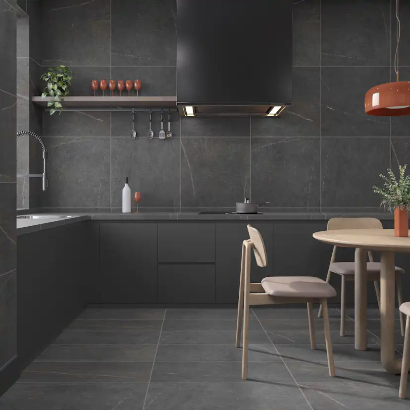 Klinker Tenfors Bellevue Graphite Marmor Matt 60x60 cm