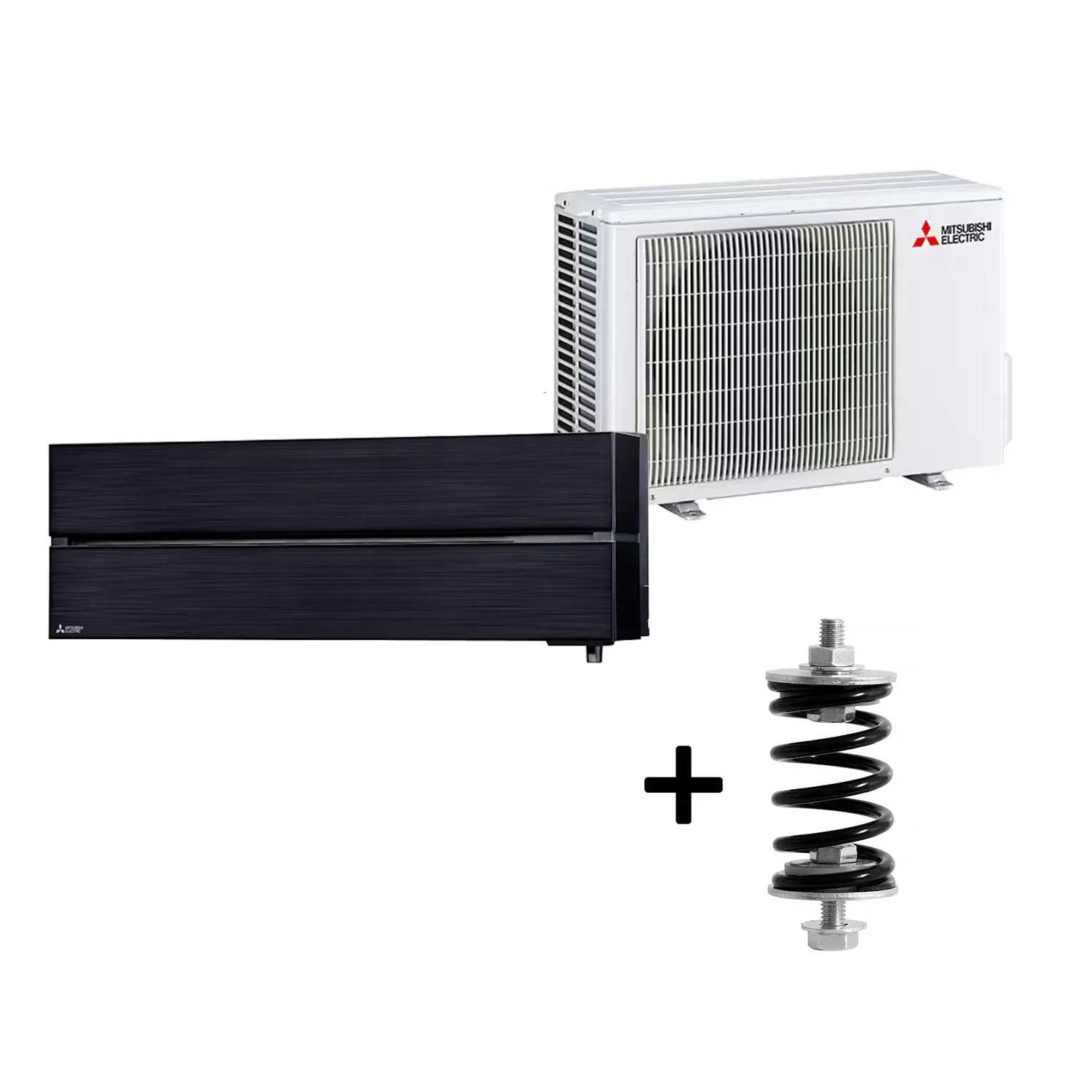 Luftvärmepump Mitsubishi Electric Hero 2.0 LN25 6,3kW Värme SCOP 5,2 Paket med Fjäderdämpare