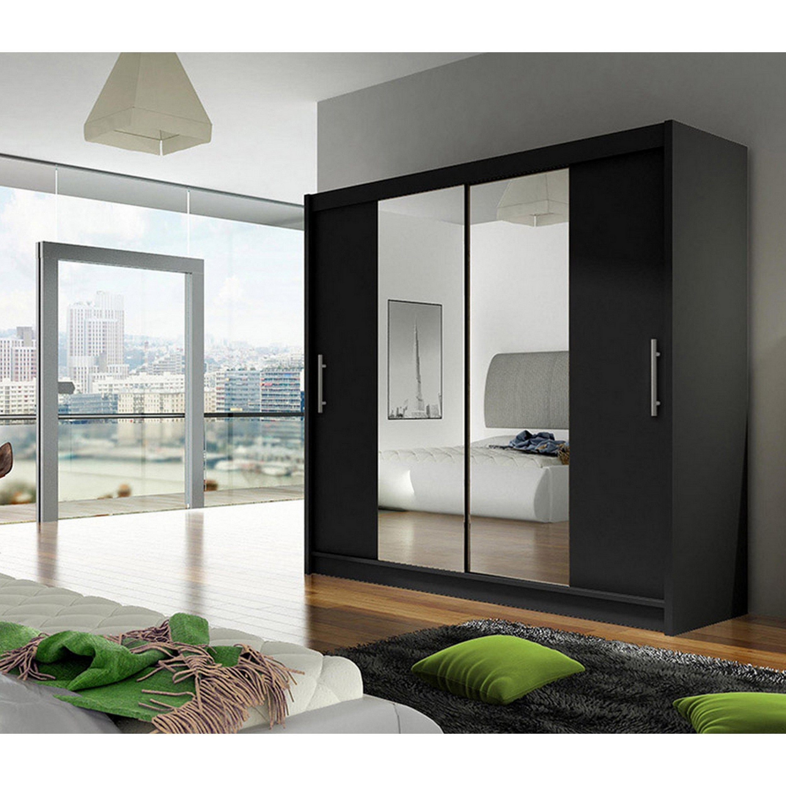 Garderob Scandinavian Choice Prag Förvaring med Skjutdörr och Spegel