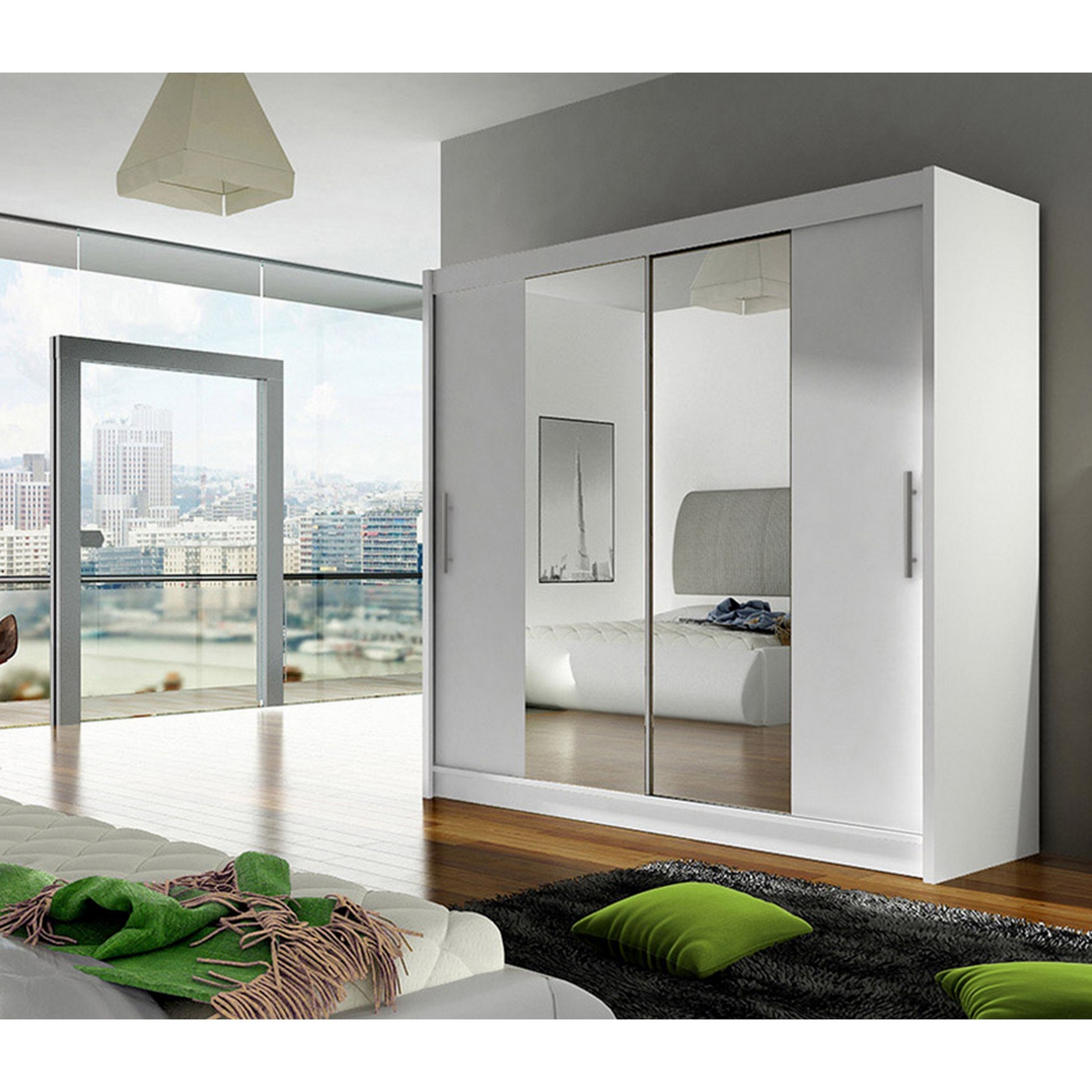 Garderob Scandinavian Choice Prag Förvaring med Skjutdörr och Spegel