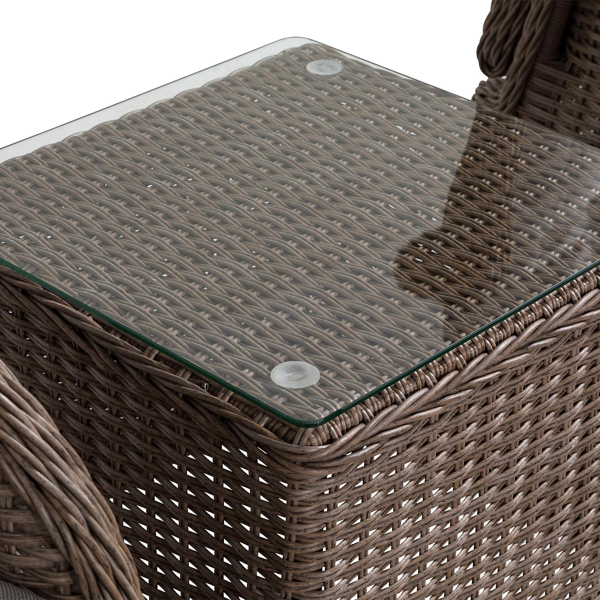 Cafégrupp deNoord Marcus Caféset med 2 Reclinerfåtöljer Utomhus m Dyna