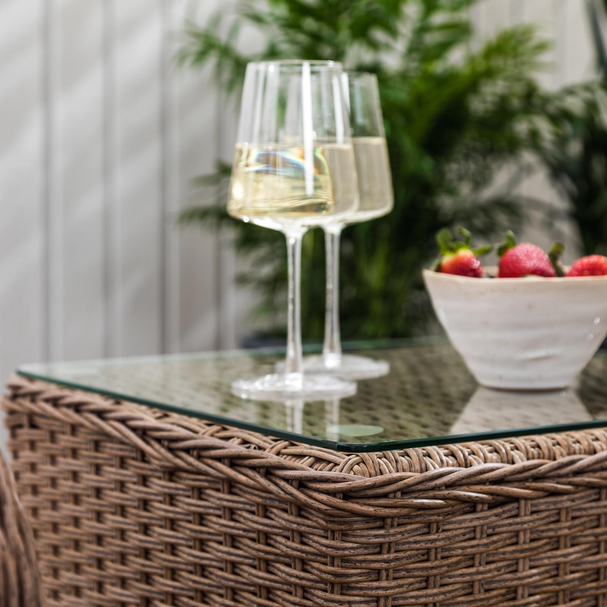 Cafégrupp deNoord Marcus Caféset med 2 Reclinerfåtöljer Utomhus m Dyna