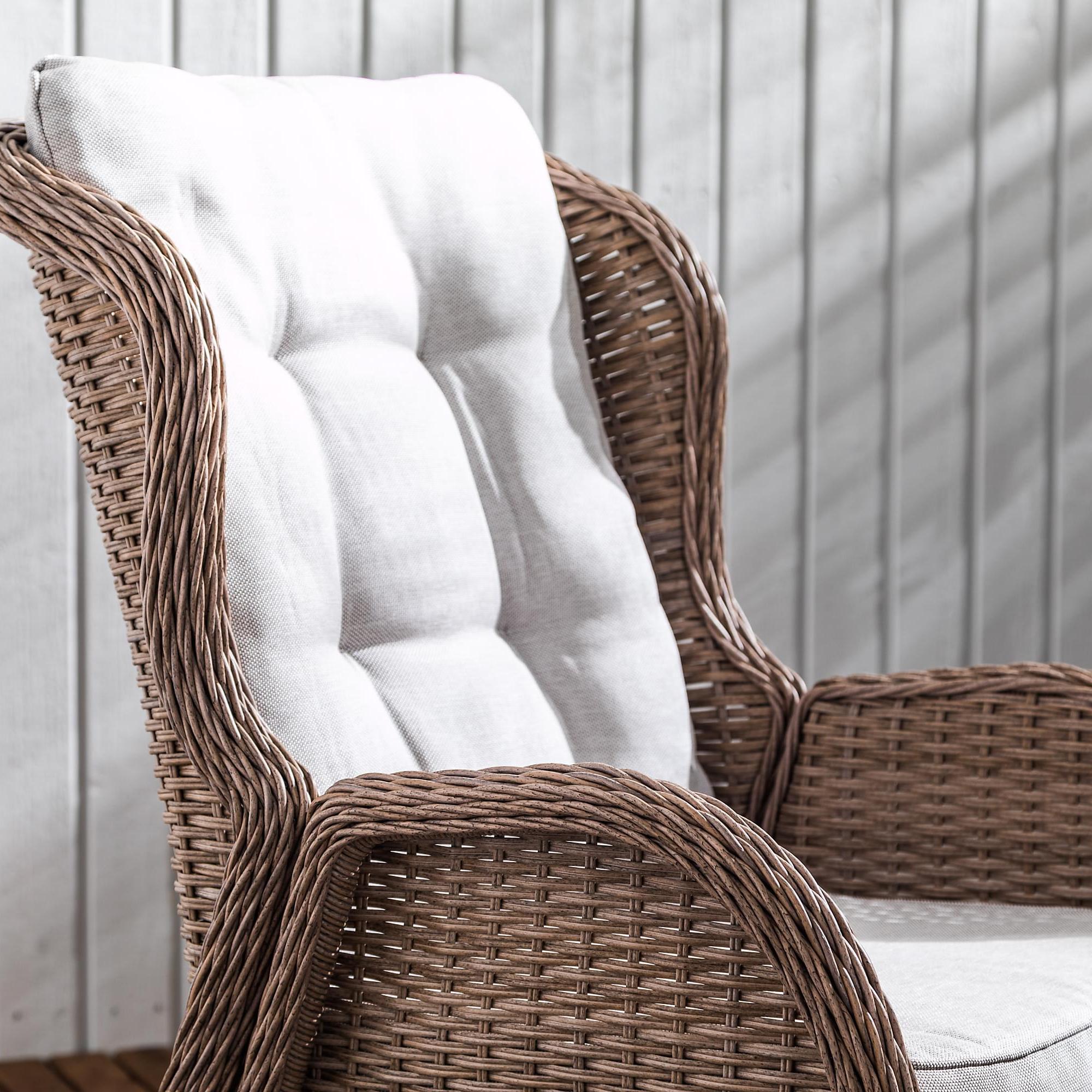 Cafégrupp deNoord Marcus Caféset med 2 Reclinerfåtöljer Utomhus m Dyna