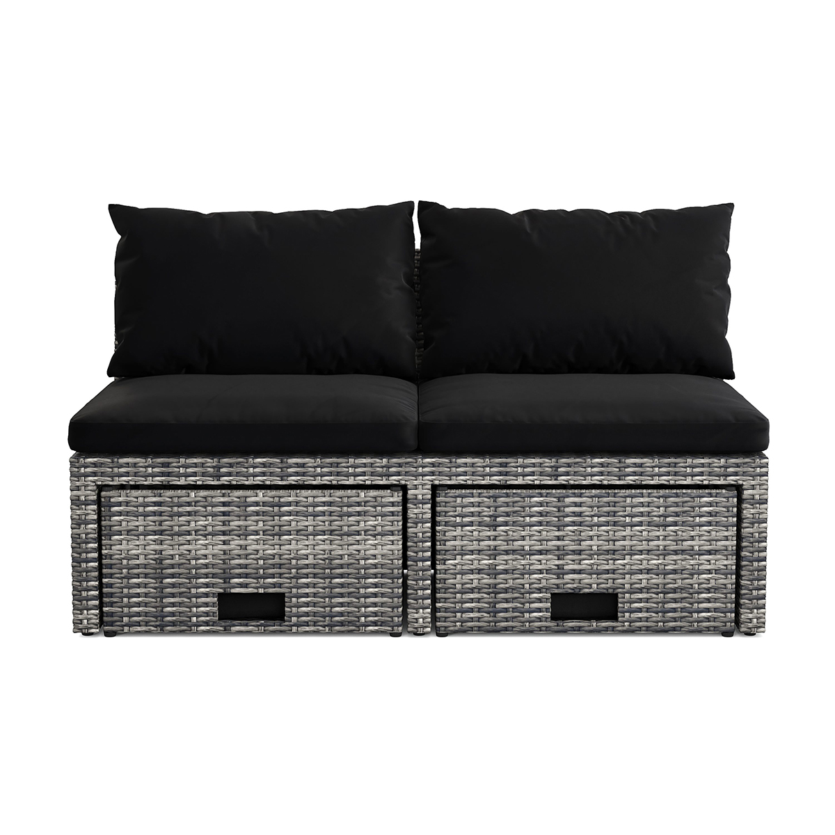 Loungegrupp Comfort Garden Bahamas Balkongsoffa med Pallar