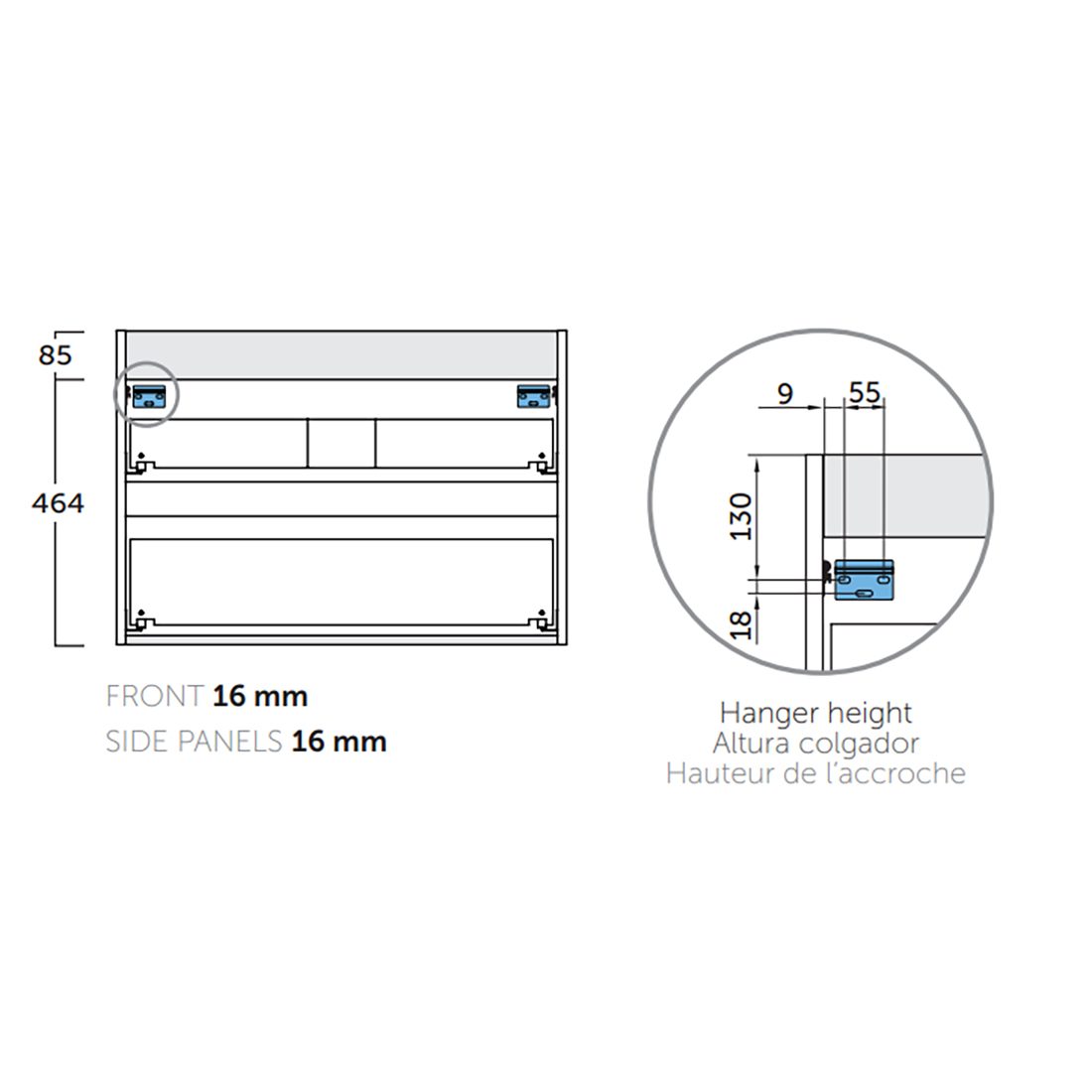 Tvättställsskåp Tenfors Viken med Tvättställ