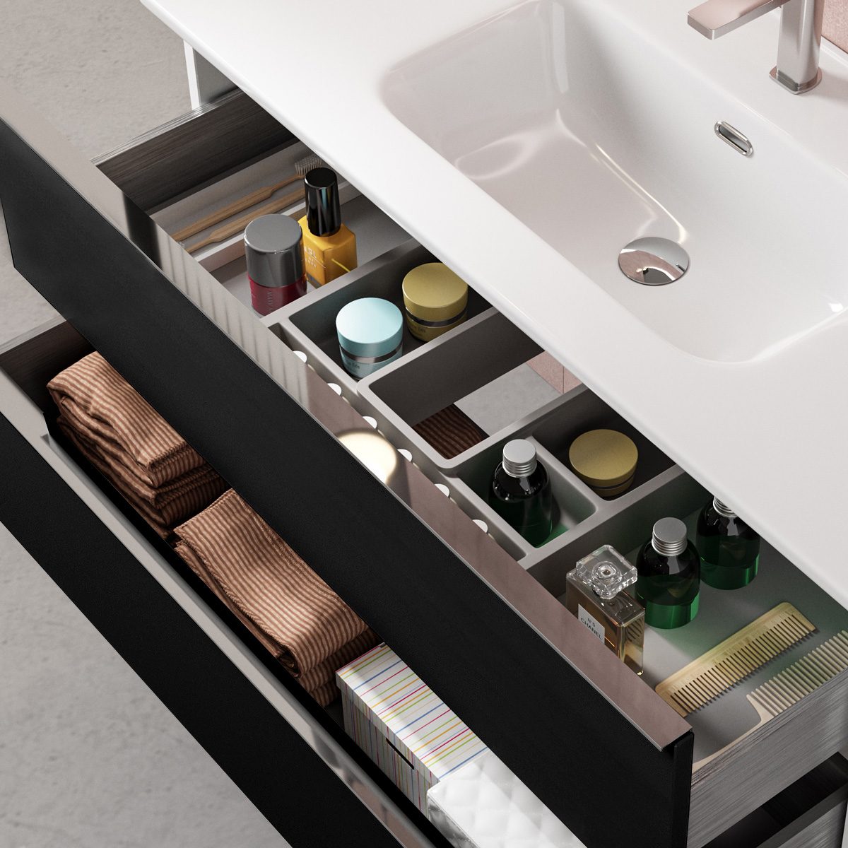 Tvättställsskåp Tenfors Harmoni 4 Lådor