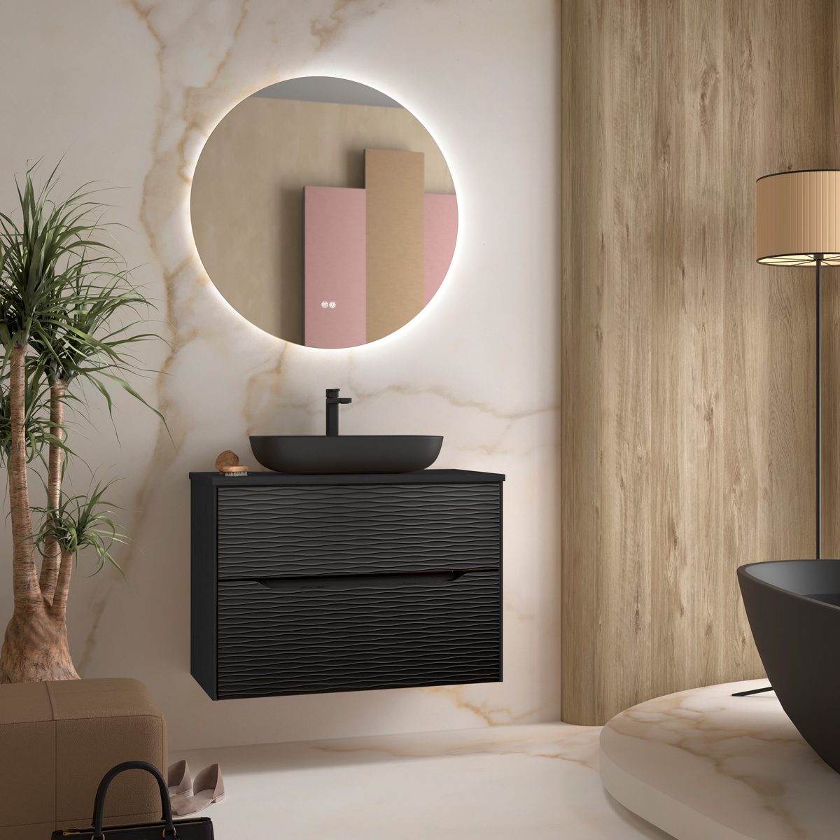 Tvättställsskåp Tenfors Sahara Svart Matt