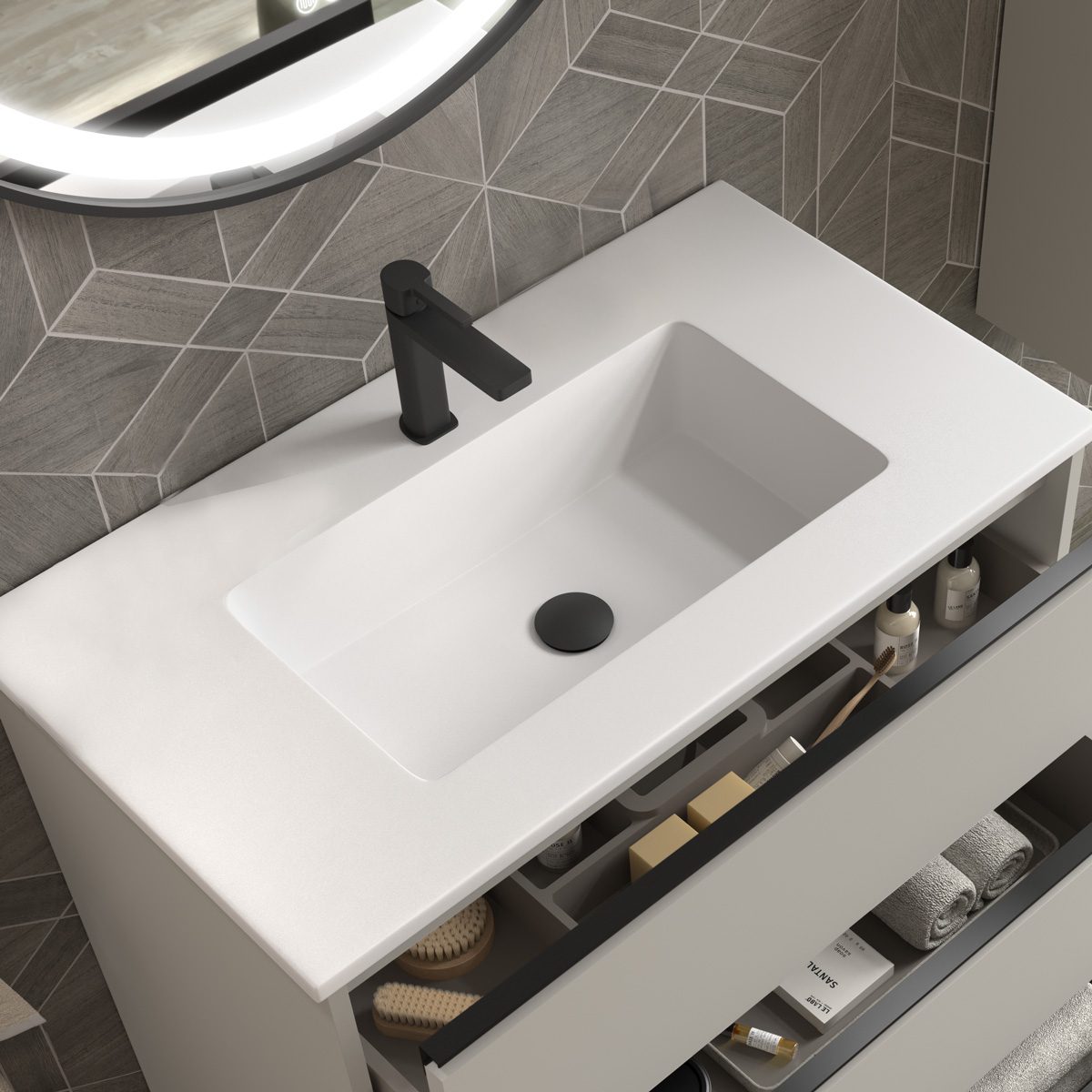 Tvättställ Tenfors Alpin Solid Surface