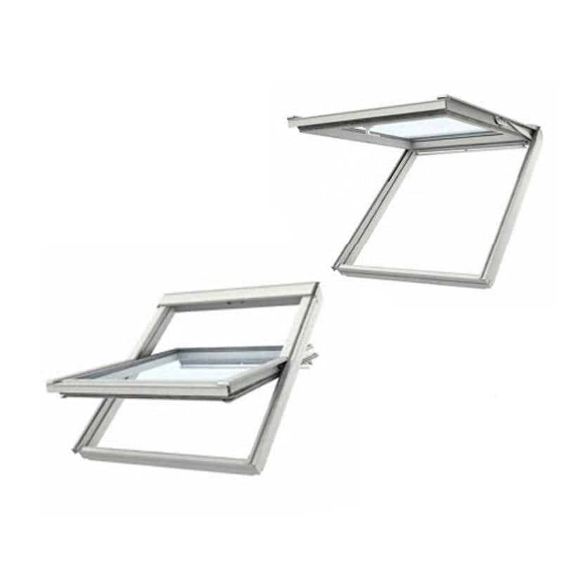 Takfönster Velux Topphängt med Pivåfunktion Paket Solo 7 MK04 780x978 mm, (--68) Glasruta, Vitmålad Furu