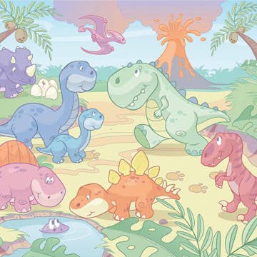 Tapet Walltastic Baby Dinosaurievärld