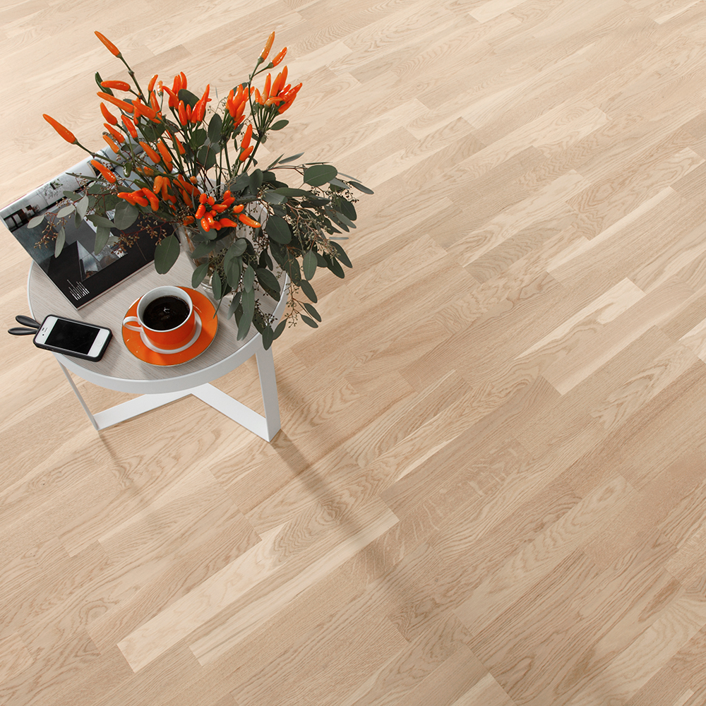 Trägolv Tarkett Shade Oak Cream White Tres 3Stav