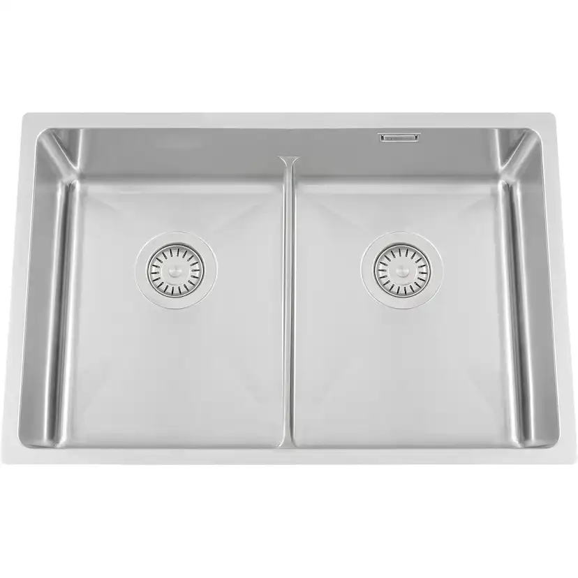 Diskho Nordic Tech Titan72 K X Nickel Rostfri Dubbel med Korgventil & Vattenlås
