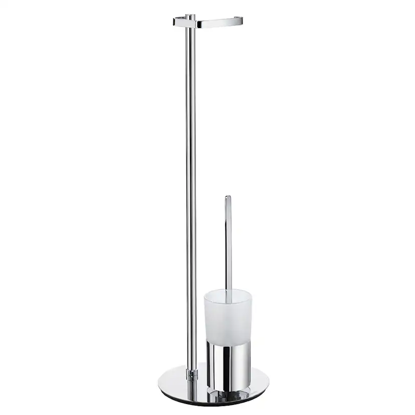 Toalettpappershållare Smedbo Outline FK312 Krom/Frostat Glas