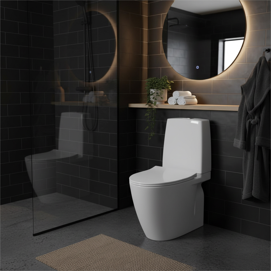 Toalettstol Ifö Vinta Art Rimfree Turboflush med WC-Lim