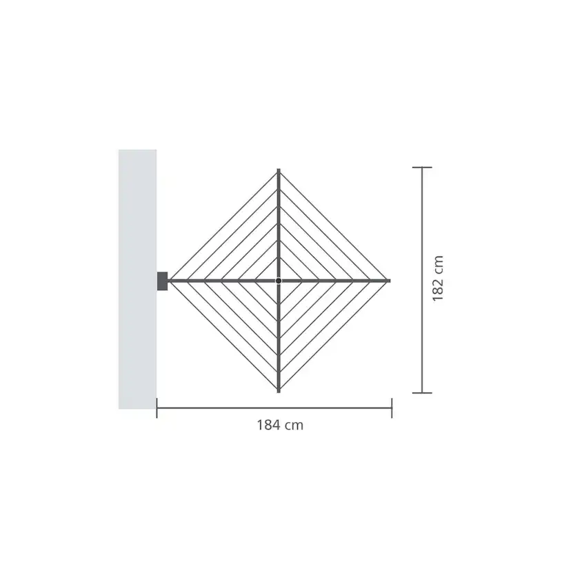 Torkvinda Brabantia WallFix 24 m + Skyddsbox